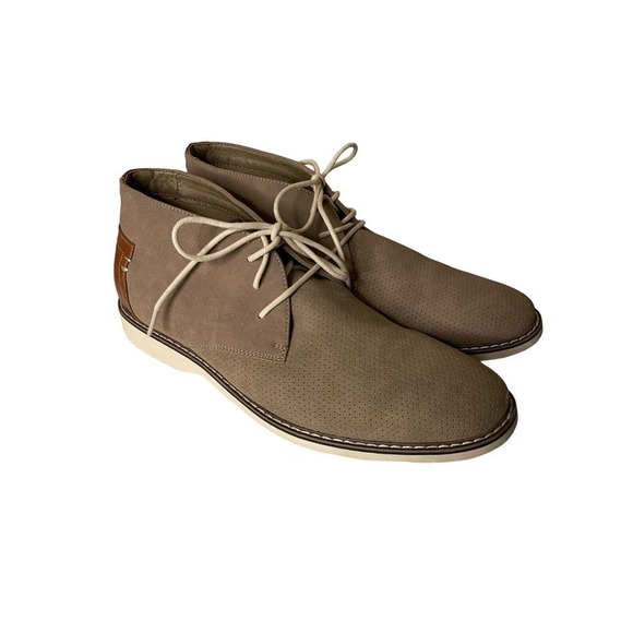 Steve Madden Other - Steve Madden M-Devlyn Chukka Boots 11.5 M Gray Faux Leather Lace-Up Shoes Men’s
